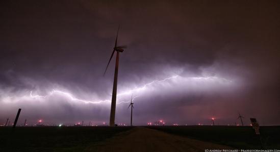 Lightning and the wind farm, hard to beat for me.